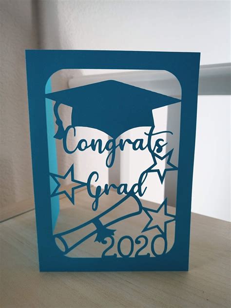 Svg Cut File Graduation Card Etsy