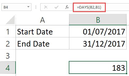 How To Calculate The Number Of Days Between Two Dates In Excel