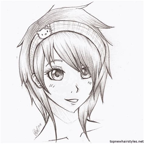 Cute Anime Girl Sketch At Explore Collection Of
