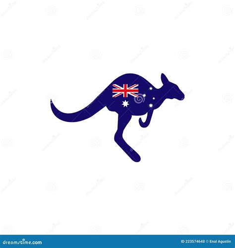 Australia Flag Icon Logo Design Template Stock Vector Illustration Of