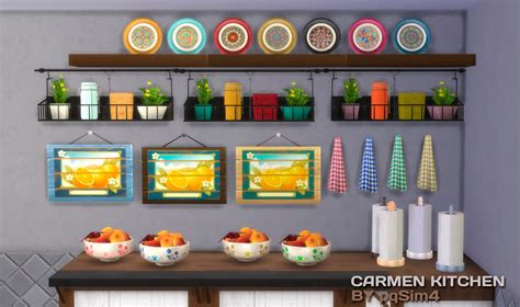 My Sims 4 Blog Carmen Kitchen And Decor Recolors By Pqsim4