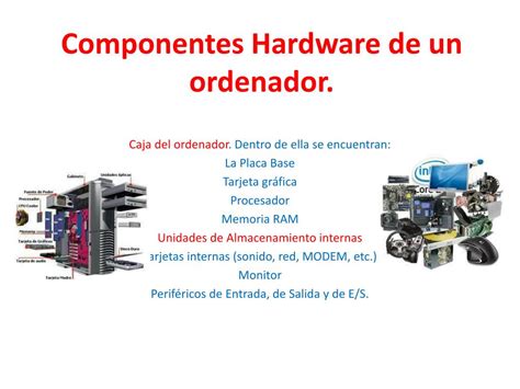 Ppt Componentes Hardware De Un Ordenador Powerpoint Presentation