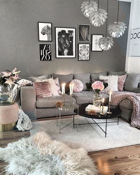 Brown Grey Pink Living Room Ideas Decoomo