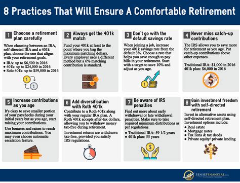 Infographic 8 Retirement Tips That Will Ensure A Comfortable Retirement