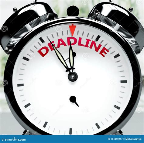 Deadline Soon Almost There In Short Time A Clock Symbolizes A
