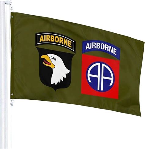 Ww2 Us Paratrooper 101st Airborne 82nd Airborne Flag 3 X 5