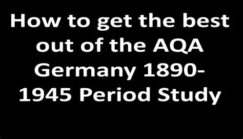 Aqa Germany History Resource Cupboard Lessons And Resources For Schools