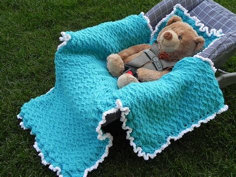 Free Crochet Car Seat Baby Blanket Pattern Velcromag