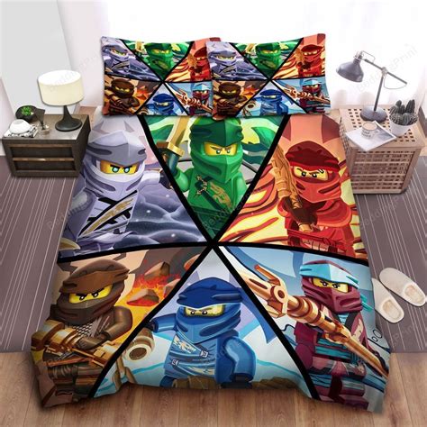 Ninjago Six Elemental Masters In One Digital Painting Bed Sheets Spread