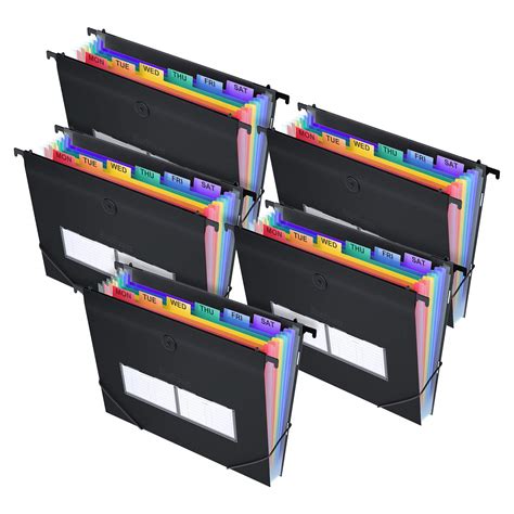 Buy 35 Pocket Plastic Hanging File Folders Letter Sizeaccordian File