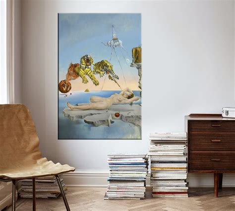 Salvador Dali Tiger Canvas Dali Elephant Wall Art Surrealism Etsy