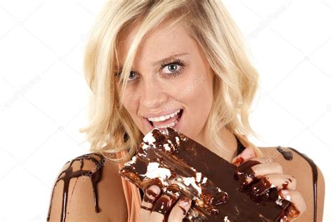 Woman Dripping In Chocolate Stock Photo Alanpoulson
