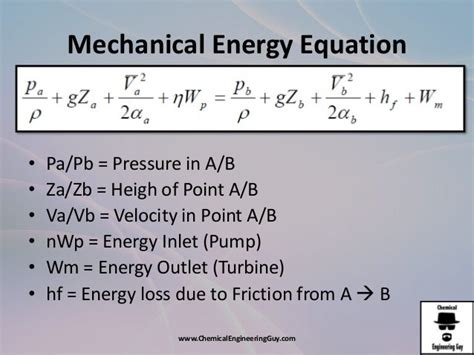 Afd1 The Mechanic Energy Equation