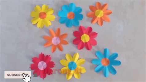 How To Make 8 Different Paper Flowers Shapeseasy Paper Cutting Flower