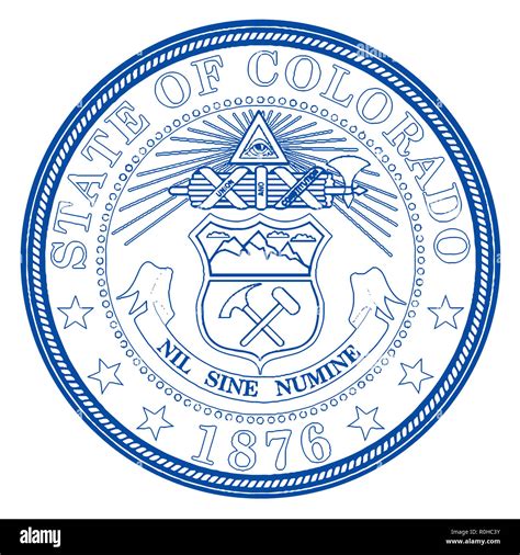 The Seal Of The United States State Of Colorado Stock Photo Alamy