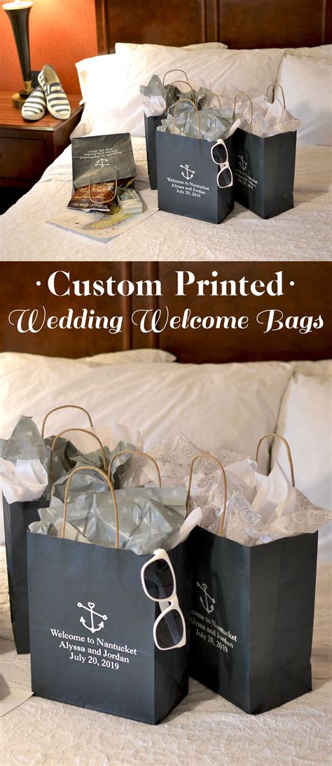 8 X 10 Kraft Wedding Welcome T Bags Personalized Wedding Welcome