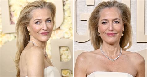 Gillian Anderson Stuns Fans With Her Vagina Dress At The Golden Globes Vt