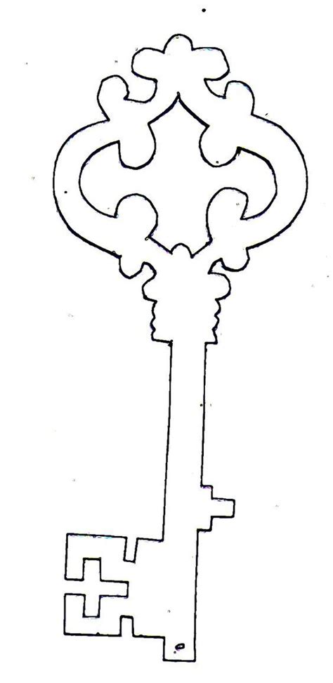 Key 770×1580 Free Template For A Skeleton Key Stencils