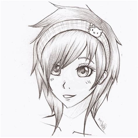 Anime Drawing Easy Girl At Getdrawings Free Download