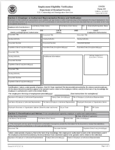 Employment Eligibility Verification 2023 I 9 Form I9 Form 2023