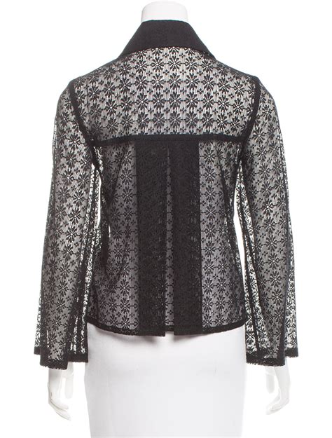 Chanel Lace Long Sleeve Top Clothing Cha163736 The Realreal