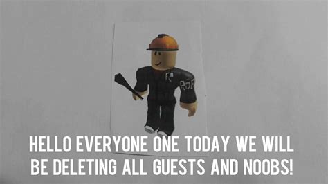 Roblox Skit Removing All Guests And Noobs Youtube