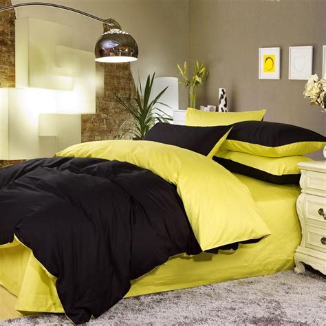 Comforter is on the small side but i can live i love this bedding set! Black and Yellow Bedding Sets - EnjoyBedding.com | Yellow ...