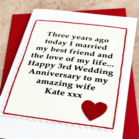 Celebrating 3 years anniversary retro label, vector illustration. personalised 3rd wedding anniversary card by jenny arnott ...
