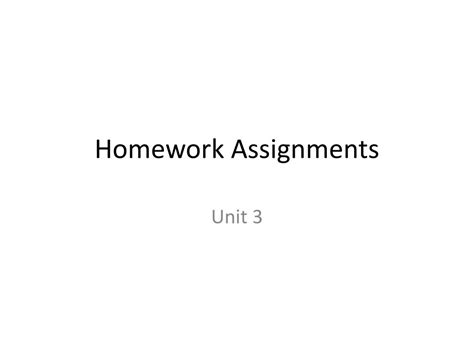 Ppt Homework Assignments Powerpoint Presentation Free Download Id