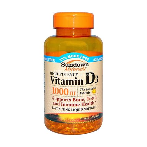 Rexall Sundown Naturals High Potency Vitamin D3high Potency Vitamin D3