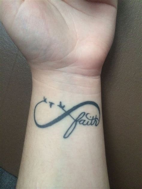 Infinity tattoos designs have a very simple yet very strong meaning. Faith infinity tattoo. Wrist tattoo. | tattoos | Pinterest