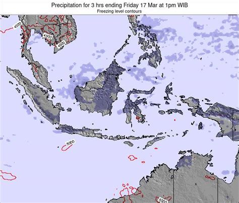 Indonesia Precipitation For 3 Hrs Ending Monday 15 Mar At 1am Wib