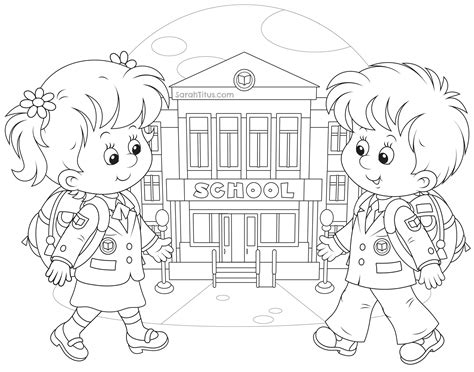 School Coloring Pages Printable Thiva Hellas