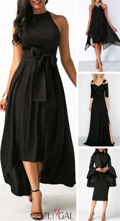 Classy Black Party Dress Holiday Dress Fashion Dress Liligal