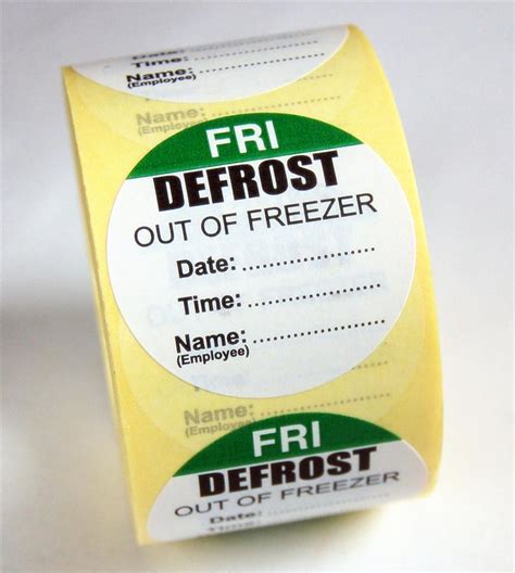 Defrost Labels Friday Defrost Labels Printway