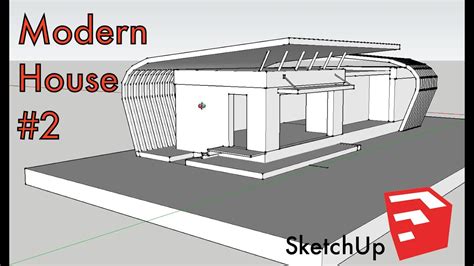 Sketchup Speed Build Modern House Part 1 Youtube