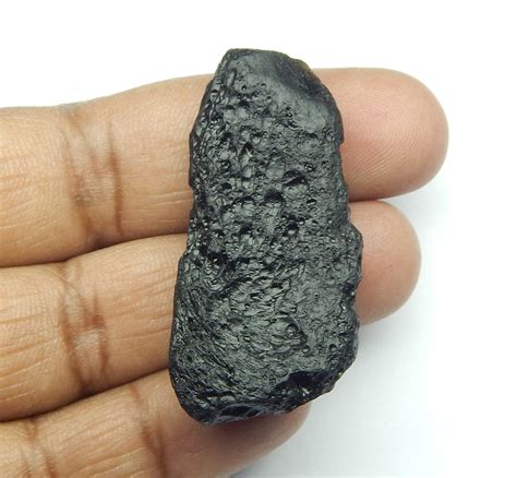 Sale Black Tektite Rough Meteorite Stone 41x19 Mm Size Stone Etsy