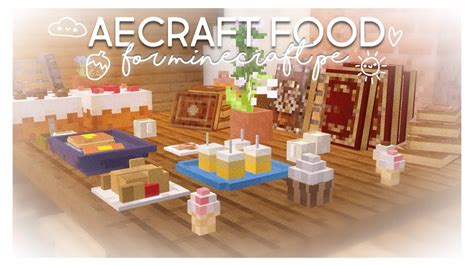[new] cute bakery food mod for minecraft pe 🍰 [breakfast desert cake and more] aefood mcpe