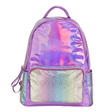 Pink Striped Glitter Backpack Beyond The Rainbow