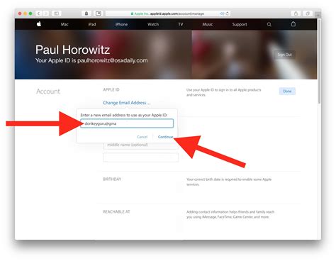 I do not want the person to see my personal email address but i want him to see the email. How to Change Email Address Linked to Apple ID