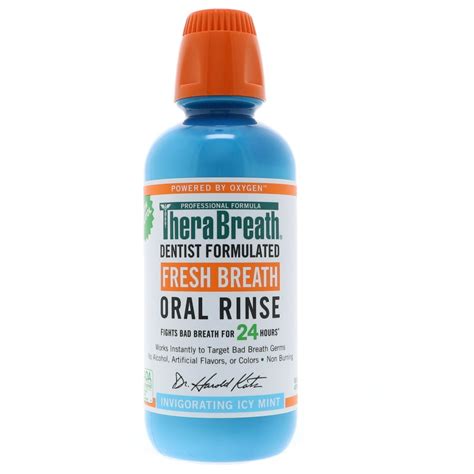 Therabreath Fresh Breath Oral Rinse Ice Mint 16 Oz Pack Of 3