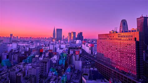 Photography Sunset Building Japan City Wallpaper Resolution1920x1080