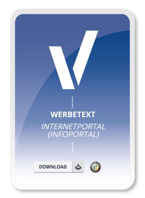 Werbetext Internetportal Infoportal Muster Zum Download