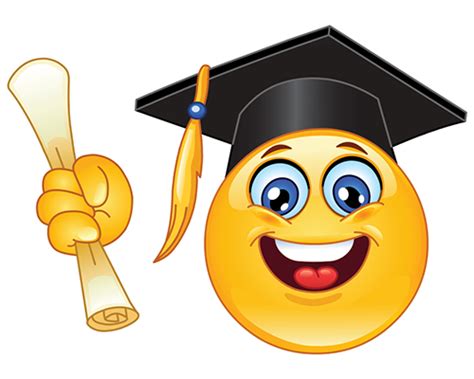 Smiley Graduate Symbols And Emoticons