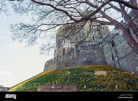 Moat Garden At Edward Iii Tower Inside Windsor Castle A Royal