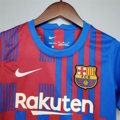 Fc Barcelona Kids Kit Home Soccer Football Jersey Messi Etsy