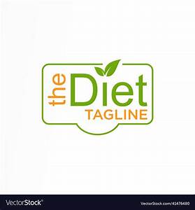 Graphic Letter Writting Diet Font With Leaf Vector Image
