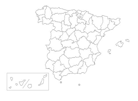 Mapa De España Sin Nombres Mapa De Rios
