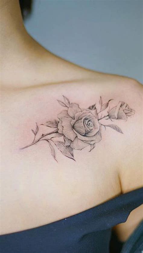 Rose Tattoo Outline Shoulder