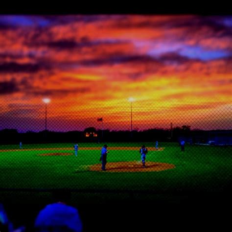 Sunset Over A Baseball Game What A Beautiful Sight Cant Wait For